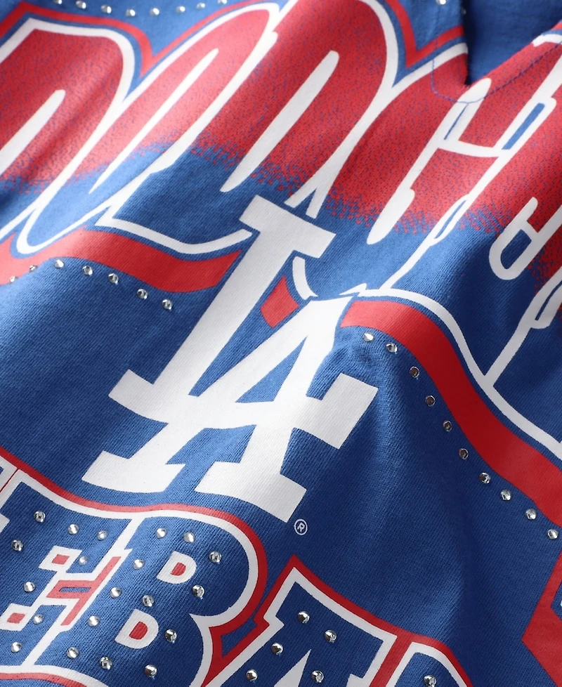 '47 Brand Women's Royal Los Angeles Dodgers Plus Win Big Oversized Notch-Neck T-Shirt