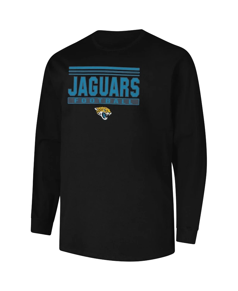 Fanatics Men's Black Jacksonville Jaguars Big Tall Pop Long Sleeve T-Shirt