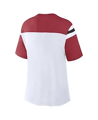 Fanatics Women's White/Cardinal Arizona Cardinals Cheer Chant Fashion Crop Top