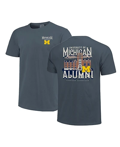 Image One Men's and Women's Denim Michigan Wolverines Comfort Colors Campus Alumni T-Shirt