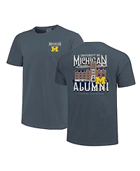 Image One Men's and Women's Denim Michigan Wolverines Comfort Colors Campus Alumni T-Shirt