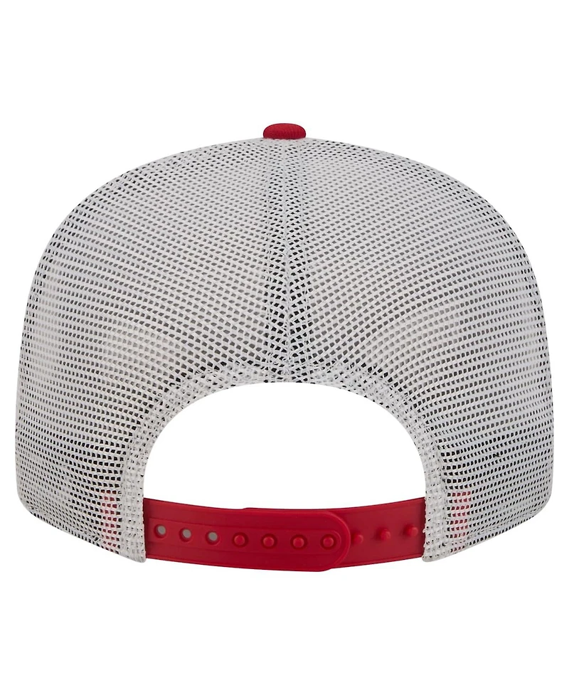 New Era Men's Scarlet San Francisco 49ers Core Team 9FIFTY Trucker Snapback Hat