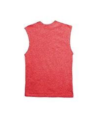 Wes & Willy Big Boys and Girls Heather Red Kansas City Chiefs Muscle Tank Top