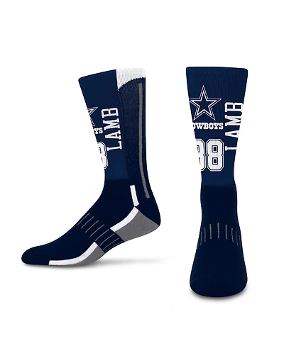 For Bare Feet Men's and Women's CeeDee Lamb Dallas Cowboys Jersey Name Number Crew Socks