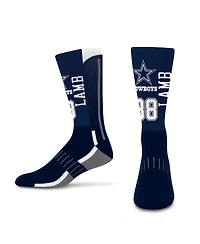 For Bare Feet Men's and Women's CeeDee Lamb Dallas Cowboys Jersey Name Number Crew Socks