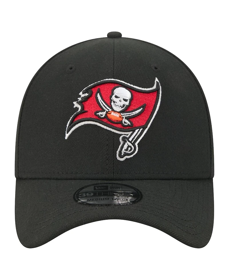 New Era Men's Black Tampa Bay Buccaneers Core Team 39THIRTY Flex Hat