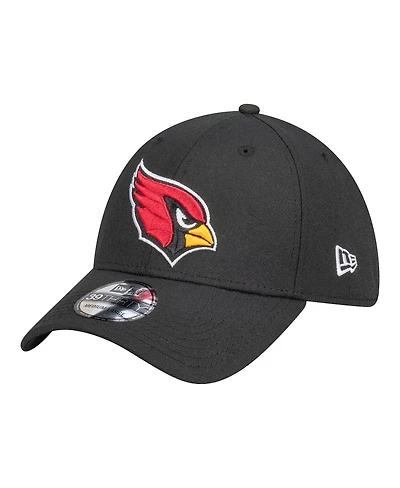 New Era Men's Black Arizona Cardinals Core Team 39THIRTY Flex Hat