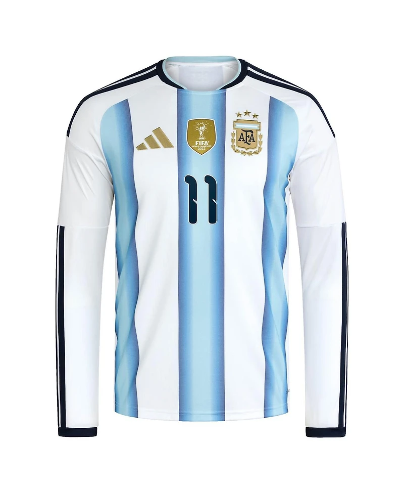 Adidas Men's Angel Di Maria White Argentina National Team 2026 Home Replica Long Sleeve Jersey