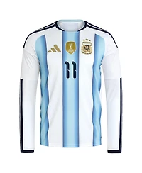 Adidas Men's Angel Di Maria White Argentina National Team 2026 Home Replica Long Sleeve Jersey