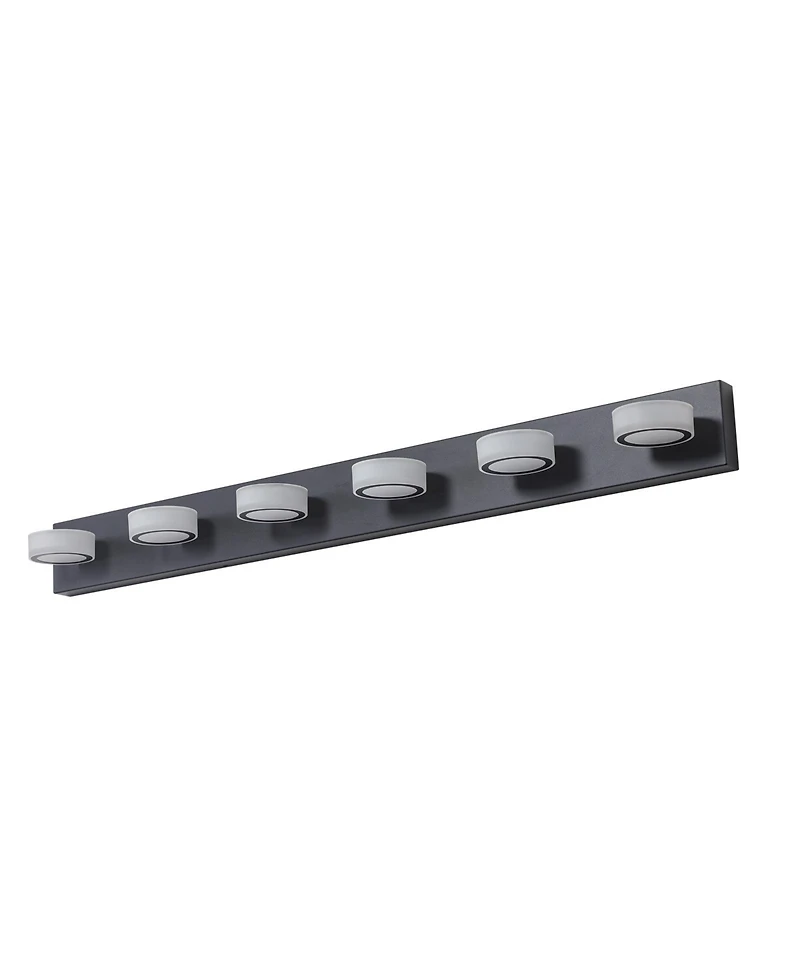 Busdays 45 Inch Modern 6 Light Led Vanity Light Bathroom Wall Light Fixture for Mirror Shower and Bathroom Decor