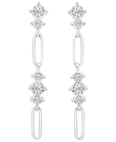 Macy's Diamond (1/2 ct. t.w.) Earrings in Sterling Silver