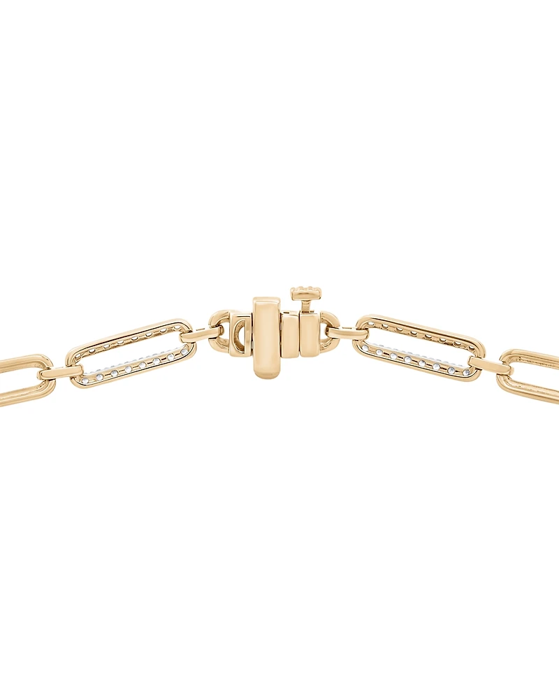 Macy's Diamond (1 ct. t.w.) Bracelet in 14k Yellow Gold over Sterling Silver