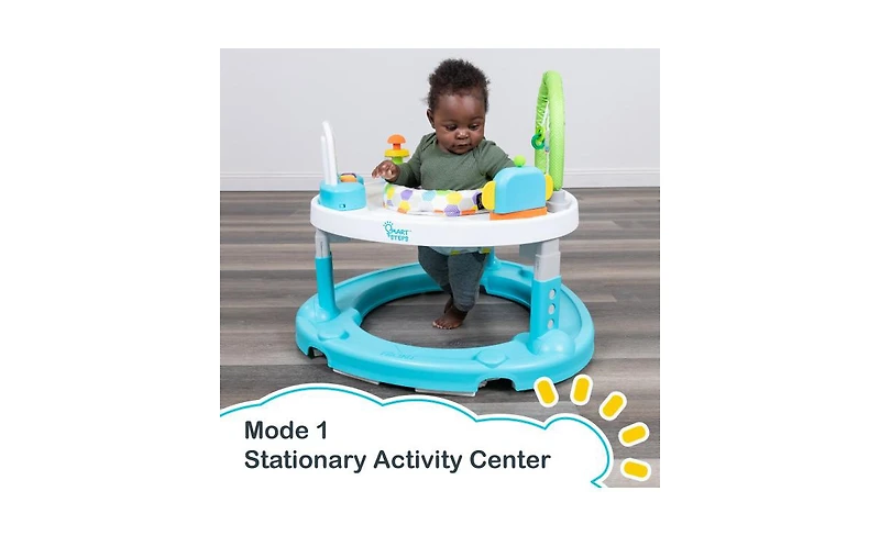 Baby Trend Kids Trend Smart Steps Bounce N Dance 4-in-1 Activity Center Walker - Hexagon Dots