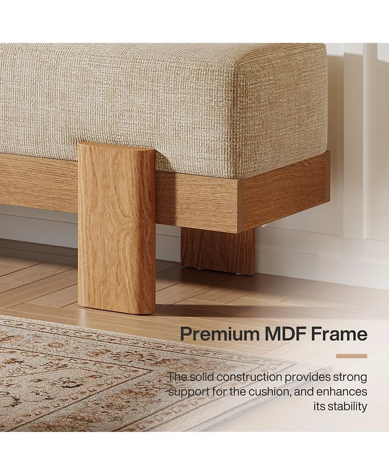 Slickblue Upholstered Entryway Bench with Mdf Frame