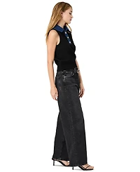 French Connection Women's Maxine Knit Denim Collar Sleeveless Sweater