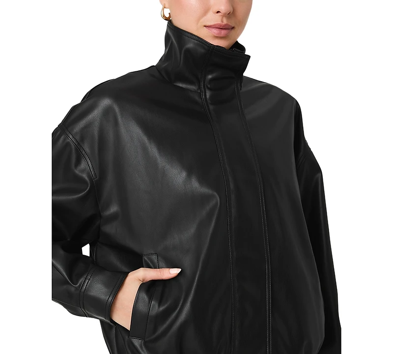 French Connection Women's Dessa Oversized Funnel Neck Bomber Jacket