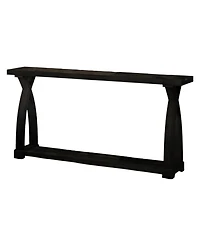 Slickblue Narrow Solid Wood Sofa Console Table with 2-Tier Storage for Entryway