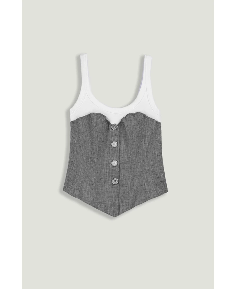 Nocturne Women's Button-Front Tailored Blouse