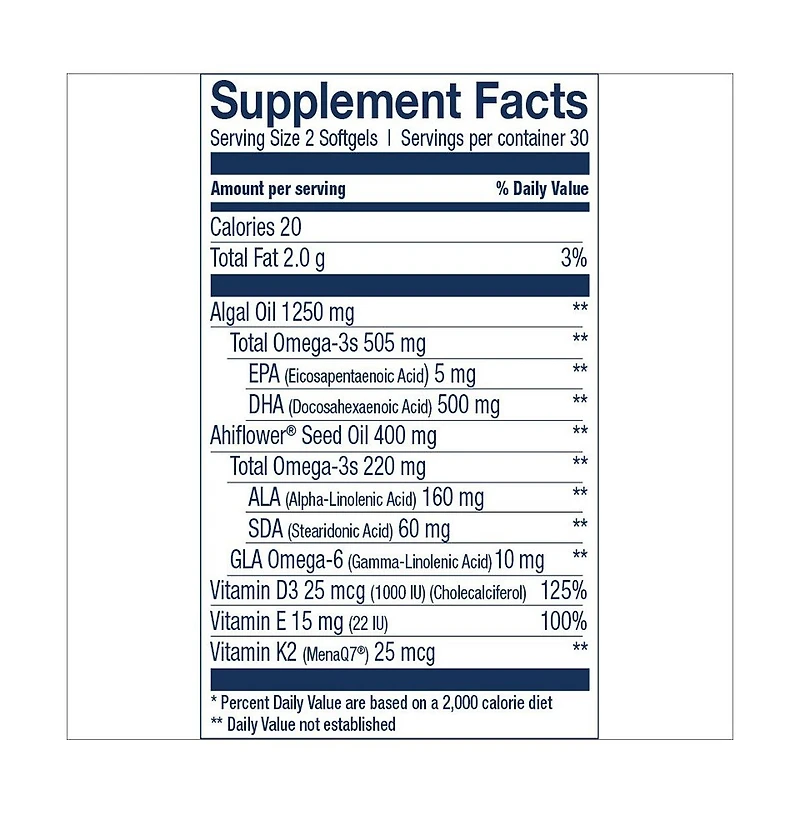 Wiley s Finest CatchFree Omega - Omega-3 - Plant-Based Algae Oil