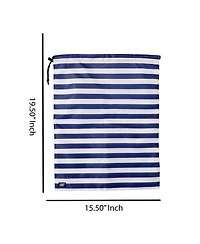 Lands' End 2-Pack Travel Laundry Bags, Polyester Canvas Dirty Clothes Travel Bag with Drawstring