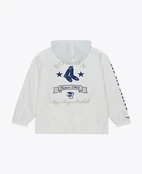Mitchell & Ness Men's White Boston Red Sox Yacht Rock Coaches Full-Snap Hooded Windbreaker Jacket