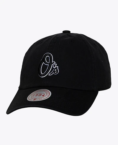 Mitchell & Ness Men's and Women's Black White Baltimore Orioles 1904 Strapback Adjustable Hat