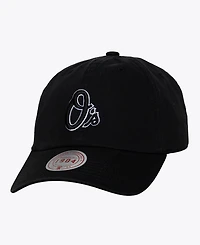 Mitchell & Ness Men's and Women's Black White Baltimore Orioles 1904 Strapback Adjustable Hat