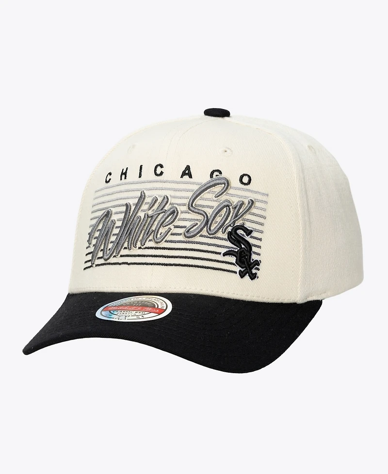 Mitchell & Ness Men's and Women's Cream Chicago White Sox Retro Lines Stretch Snapback Hat