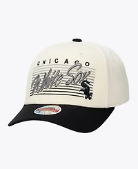 Mitchell & Ness Men's and Women's Cream Chicago White Sox Retro Lines Stretch Snapback Hat