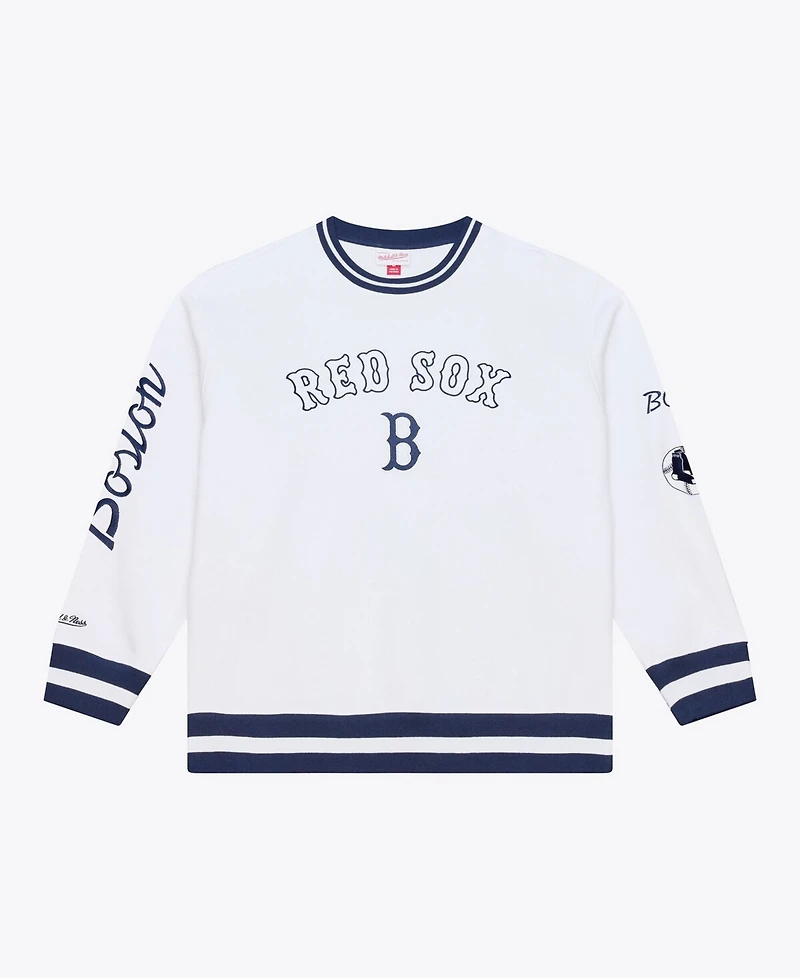 Mitchell & Ness Men's White Boston Red Sox Arctic Fleece Sweatshirt