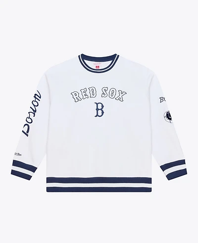 Mitchell & Ness Men's White Boston Red Sox Arctic Fleece Sweatshirt