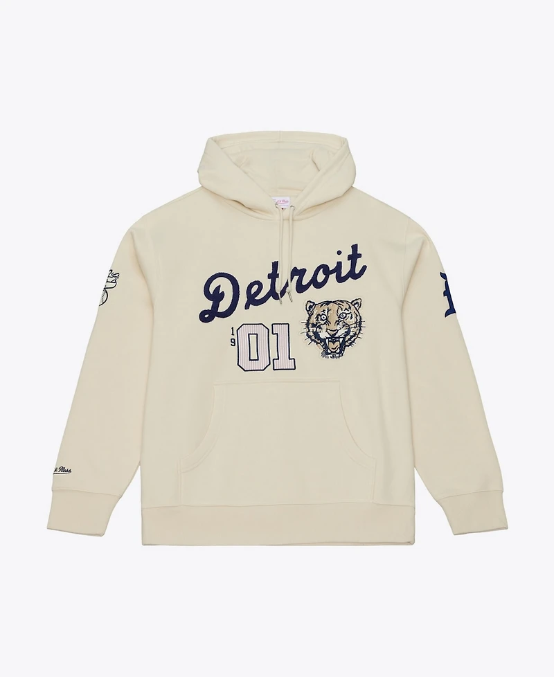 Mitchell & Ness Men's Cream Detroit Tigers Yacht Rock Fleece Hoodie