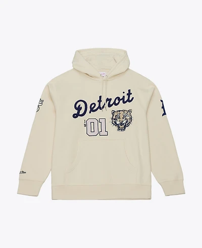 Mitchell & Ness Men's Cream Detroit Tigers Yacht Rock Fleece Hoodie