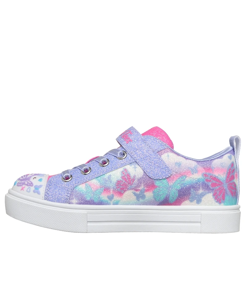 Skechers Little Girls Twinkle Toes: Sparks - Butterfly Sky Light-Up Fastening Strap Lifestyle Sneakers from Finish Line