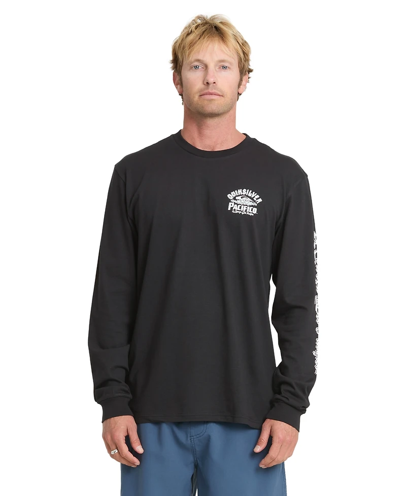 Quiksilver Men's Pacifico Signage Crewneck Long-Sleeve T-Shirt