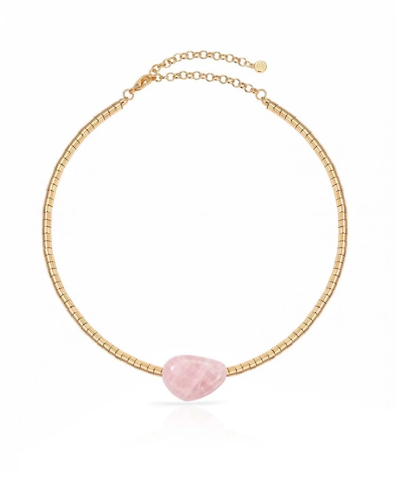 Ettika Gold-Plated Gold Beaded Rose Nugget Necklace