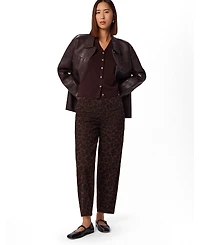 Whistles Women's Leopard Print Barrel Jean