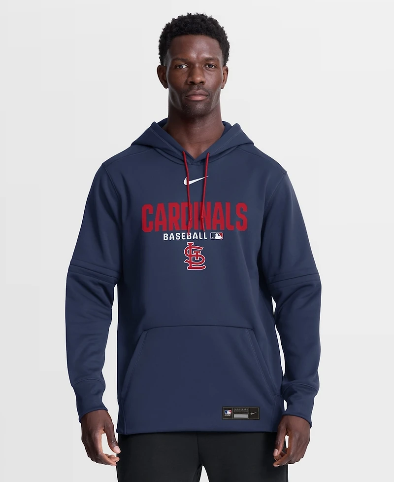 Nike Men's Navy St. Louis Cardinals Authentic Collection Therma-fit Hoodie