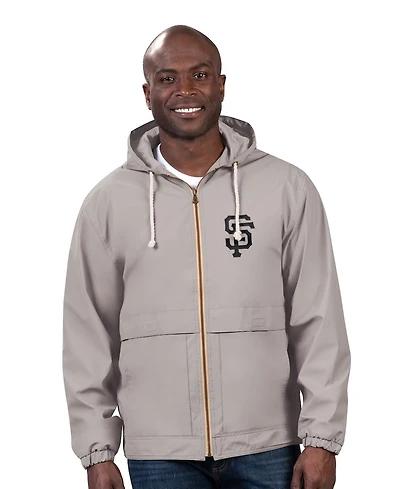 G-iii Sports by Carl Banks Men's Gray San Francisco Giants Full-Zip Rain Jacket