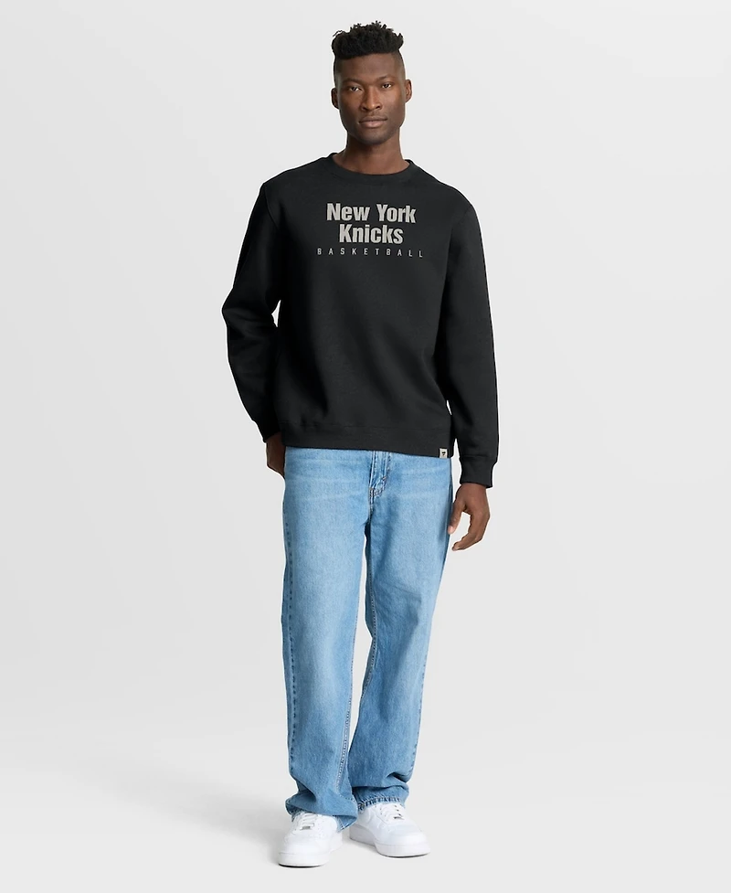 Fanatics Men's Black New York Knicks Crossover Collection Defensive Rotation Drill Premium Pullover Sweatshirt