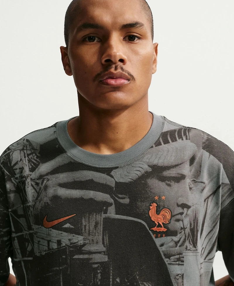 Nike Men's Gray France National Team Allover Print T-Shirt