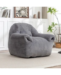 Rainsken Bean Bag Chair, Faux Fur with Filler Included, Soft Beanbag Chairs, Ergonomic, for Bedroom and Living Room