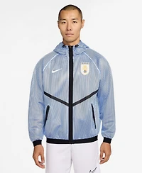 Nike Men's Light Blue Uruguay National Team 2026 Anthem Mesh Dri-fit Full-Zip Hooded Jacket