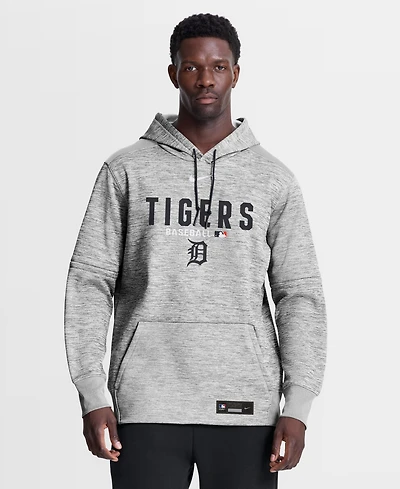 Nike Men's Heather Charcoal Detroit Tigers Authentic Collection Therma-fit Hoodie
