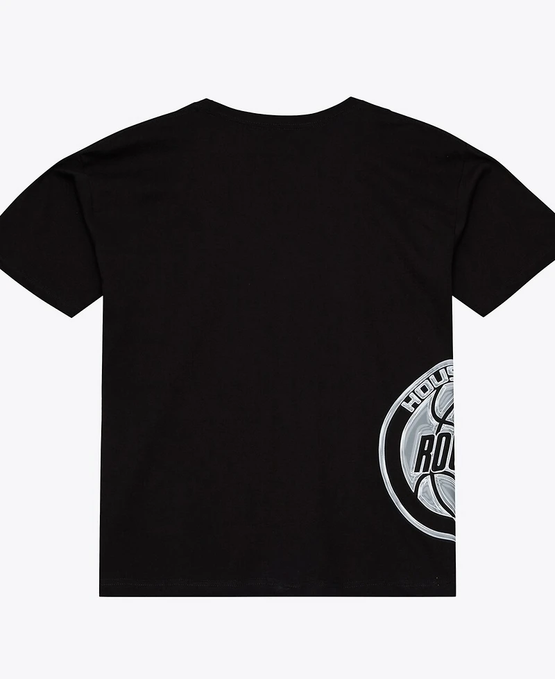 Mitchell & Ness Men's Black Houston Rockets Chrome Heritage T-Shirt