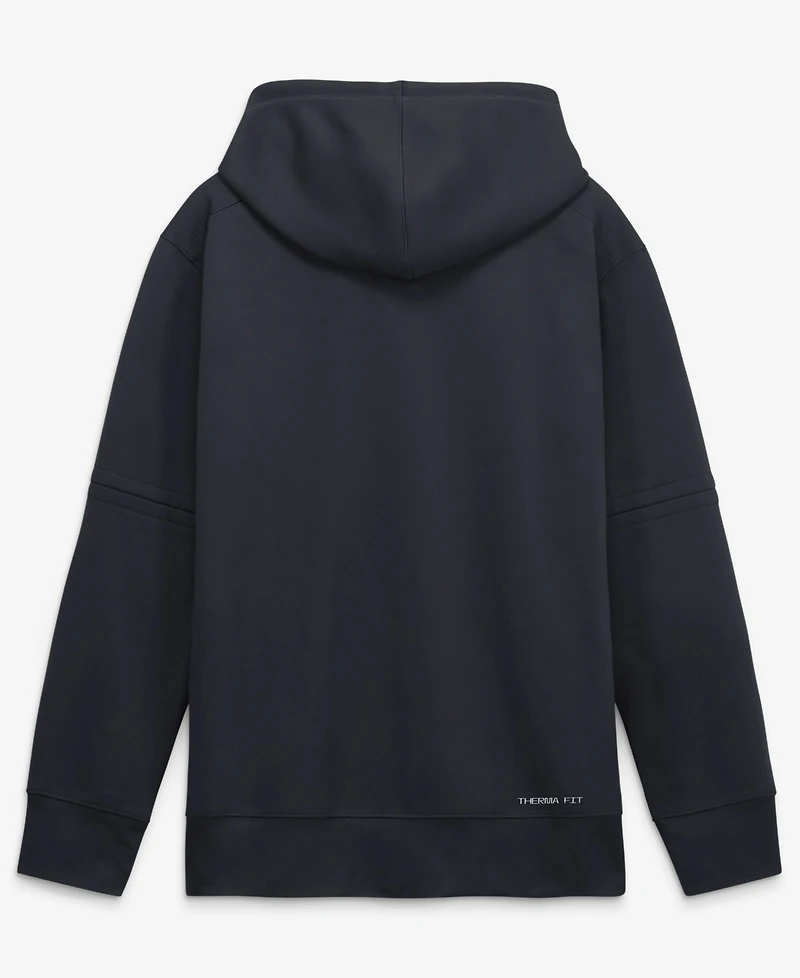 Nike Men's Navy Cleveland Guardians Authentic Collection Therma-fit Hoodie