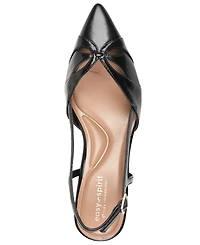 Easy Spirit Women's Kaisley eFlex Cutout Leather Slingback Kitten Heel Pumps