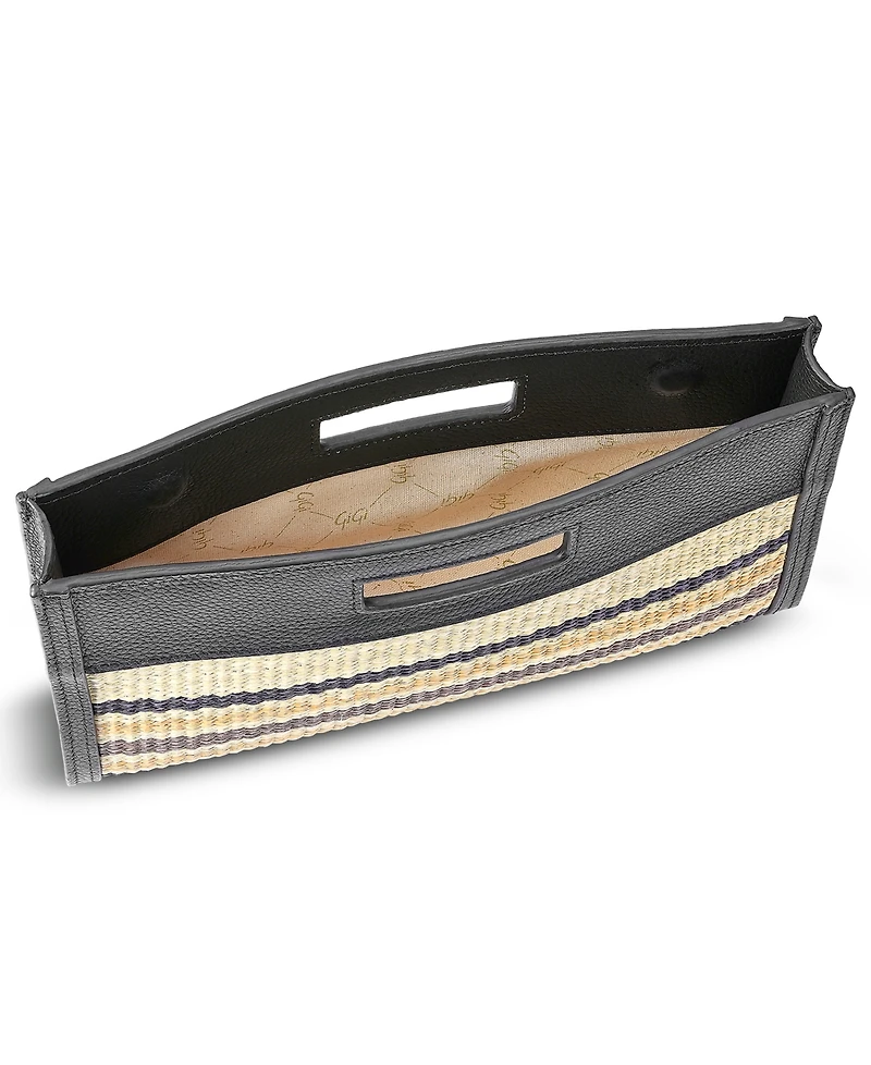 GiGi New York Remy Raffia Medium Clutch Handbag
