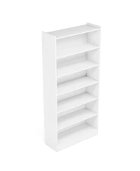 Slickblue Spacious Wood Bookshelf with 5 Open Shelves for Home Organization