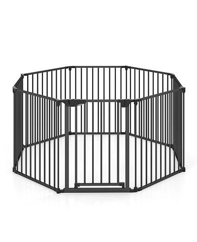 Cozito 8-Panel Extra Wide Adjustable Gate with Auto-Close Door